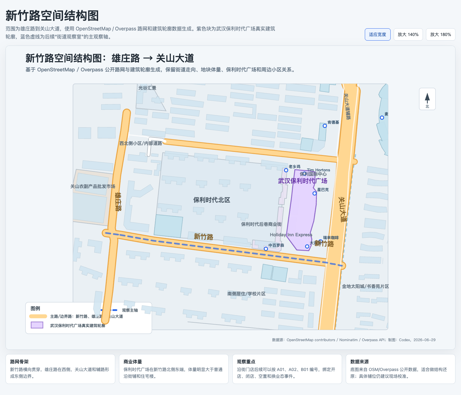 新竹路中景·1公里街廓图